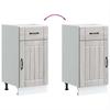 Kitchen Base Cabinet "Lucca" Grey Sonoma Glued Wood