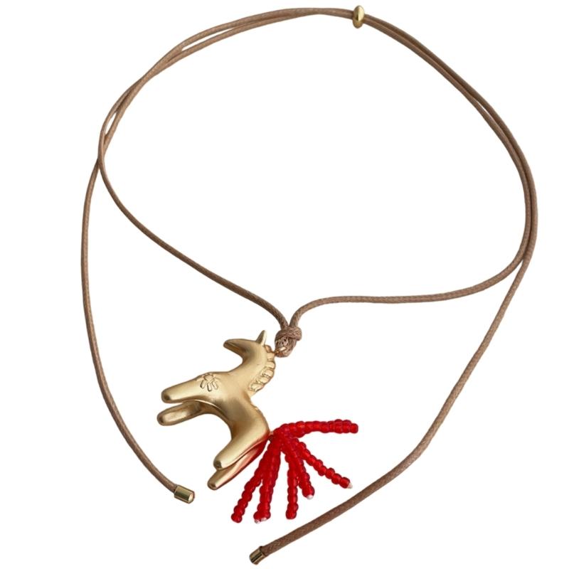 

Adjustable Long Chain Fashionable Horse Chain Tassels Pendant Necklaces Elegant Long Tassels Necklace Gift for Women Girl золотий