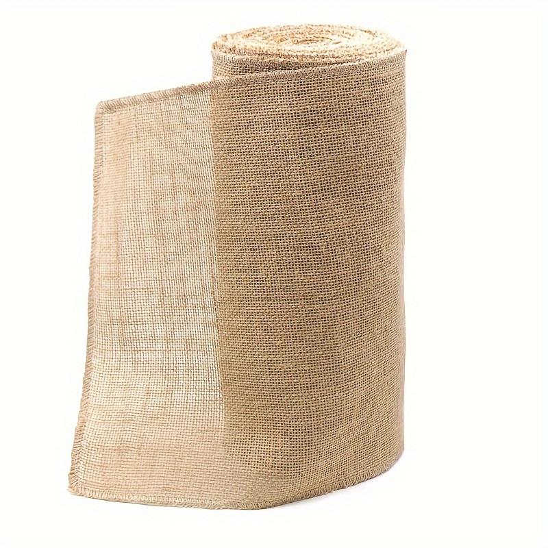 Natural Beige Jute Burlap Roll 15cm×2m, Vintage Fabric for Wedding, Christmas Decor, Chair Sashes & DIY Projects