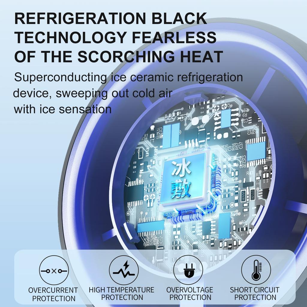 Ice Compress Handheld Fan Semiconductor High-speed USB Fan Portable Folding Small Wind