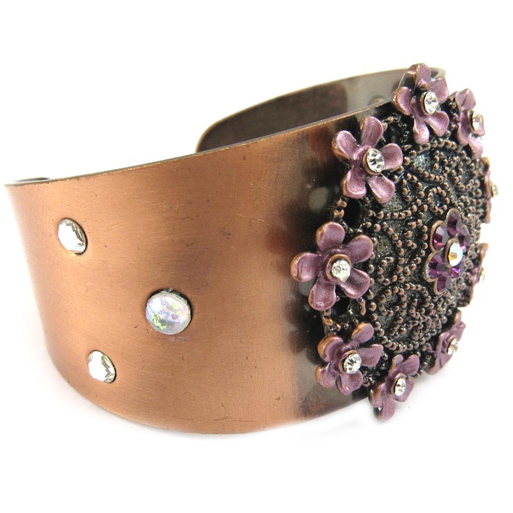 Les Trésors De Lily [G4210] - Pink 'Rosalie' Designer Bracelet