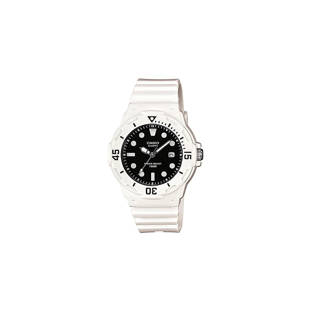 Casio LRW-200H-1EV Analog Watch Gloss White Black for Women Kids Imported Model