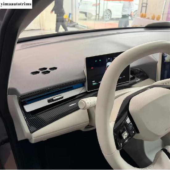 Central Control Dashboard trument Panel Screen Frame Cover Trim ABS Carbon Fiber Accessories Interior For MG 4 2026 2027