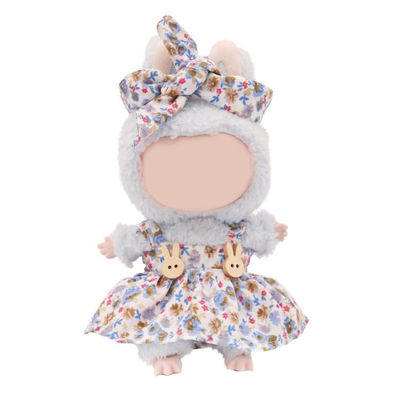 Fashionable Doll Clothes for 17cm Figure Dolls with Bowknot Hairband and Skirt Suitable for Adult Kids Doll Display