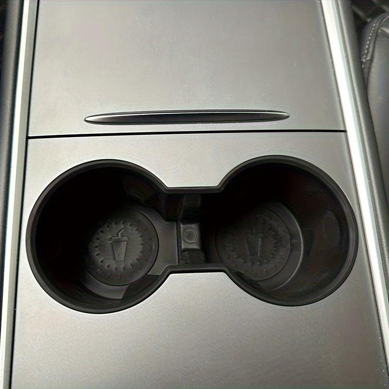 Tesla Model 3/Y circular cup holder plug-in - center console slot limiter and car interior accessories