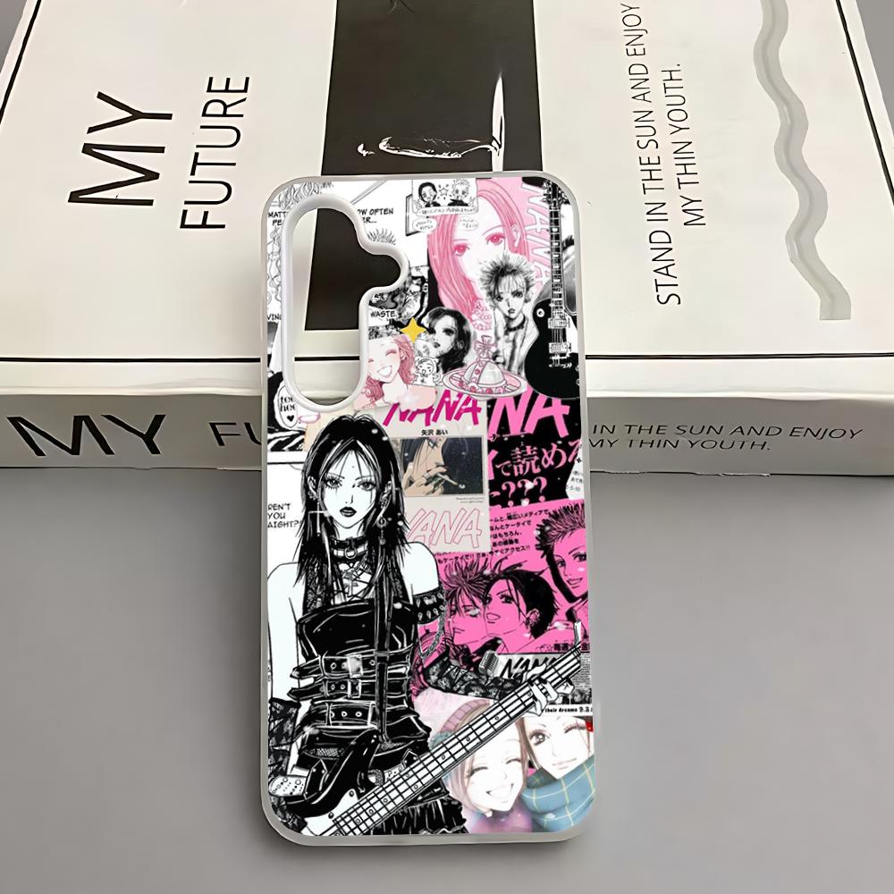 

Nana cool anime girl fashion Phone Case for Samsung A16 A56 A36 A26 A55 A54 A15 A35 A25 White 2-in-1 Jelly case Galaxy A24 4G