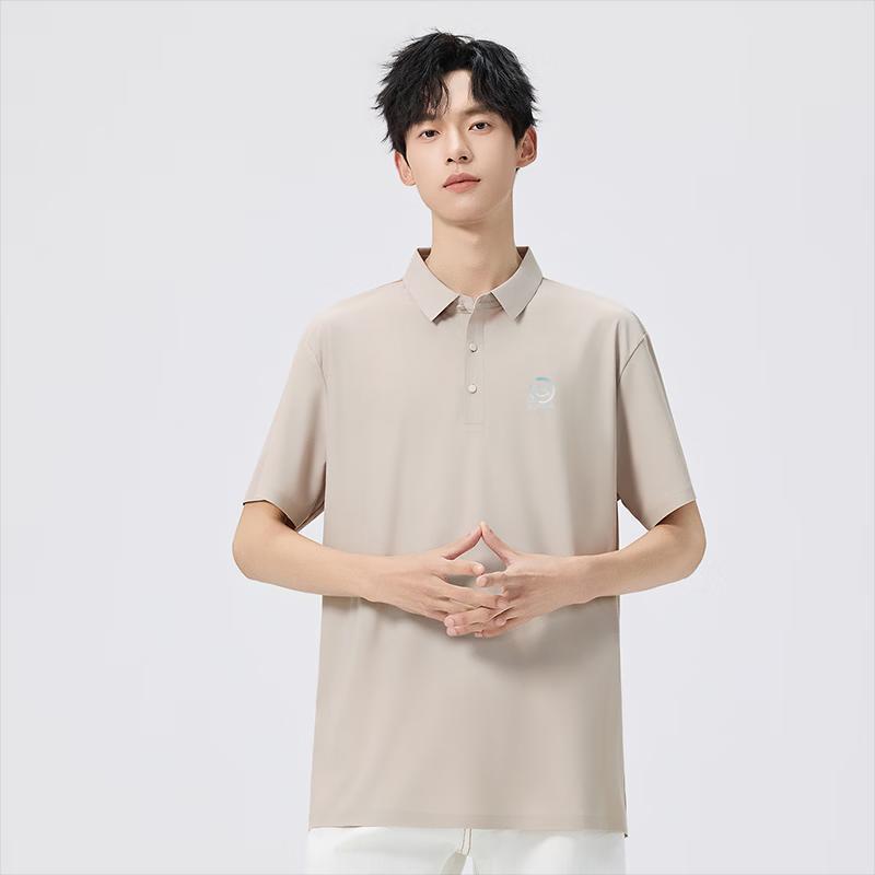 Mark Fairwhale Men's Cool-touch Quick-dry Smiley Print Polo Shirt