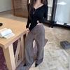 American retro straight tooling jeans women's washed loose and thin three-dimensional loose logging casual pants
