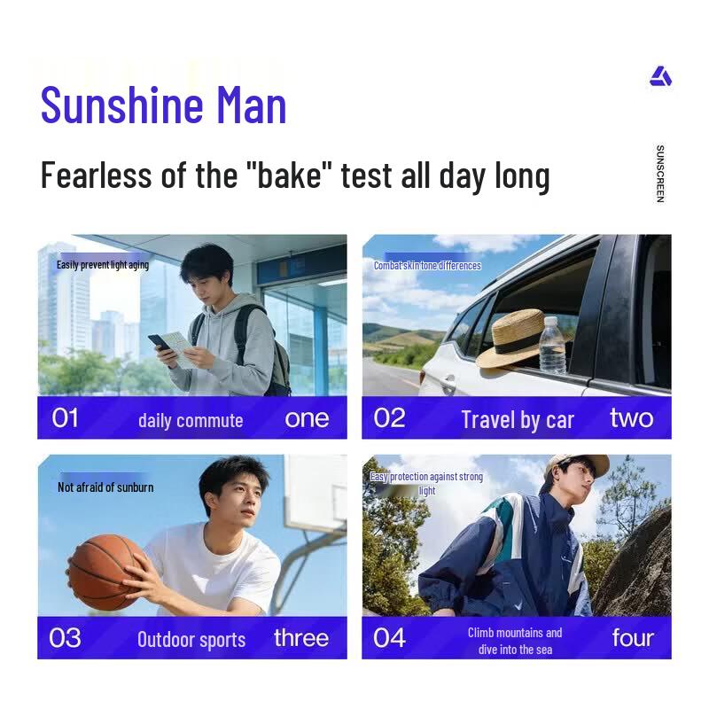 HAIYANGZHIZUN Men's Skincare Set: Cleanser & Sunscreen
