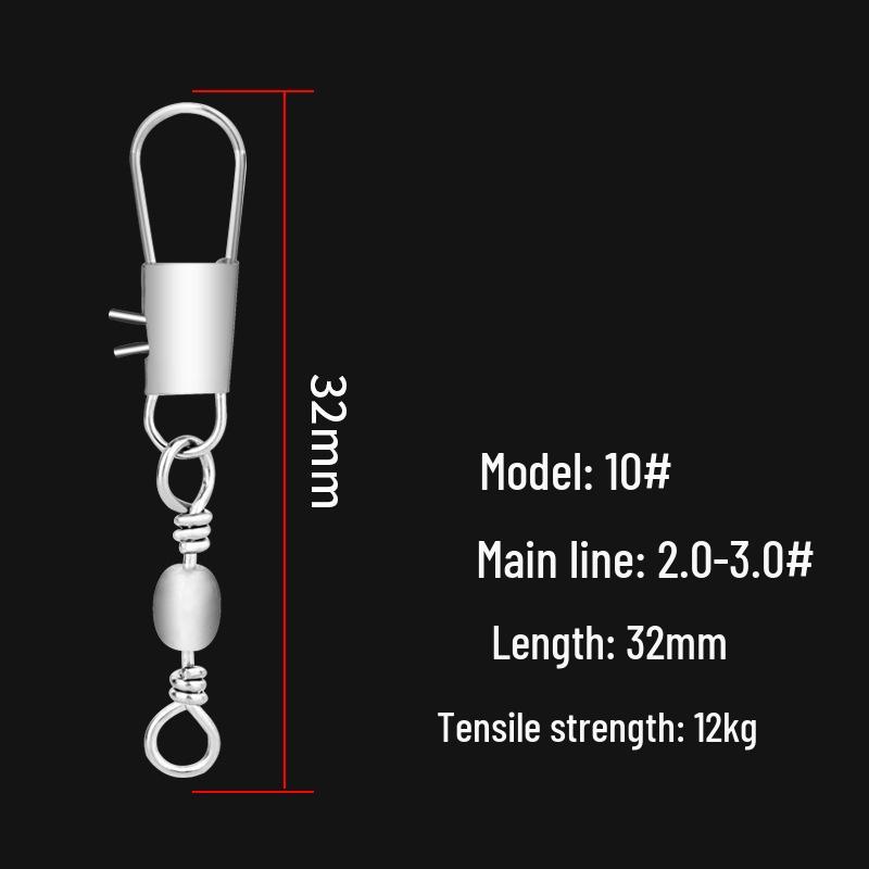 Type B Snap Swivel Barrel-Shaped Figure-8 Ring Connector for Sea Rod Fishing