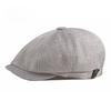 Men Retro Newsboy Hat Summer Breathable Faux Linen Flat Cap British Style Octagonal Baker Boy Cap Vintage Gatsby Ivy Hat for Men Women