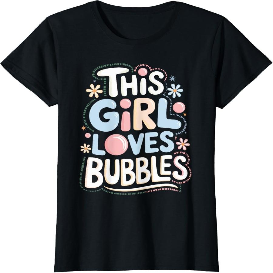 This Girl Loves Bubbles Cute Bubble Tea T-Shirt S