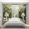 2 Panels Wedding Decoration Pattern Window Curtains   Half Blackout Suitable for Artistic Home Decorative Curtains