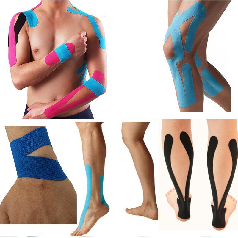 Colorful 2.5/5cm Waterproof  Kinesiologe Tape Kinesiology Tape Sport Taping Strapping Football Knee Muscle Elastic Bandage Fit