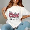 The Cool Aunt T-Shirt Funny Retro Mountain Graphic Tee Graphic Print Cotton