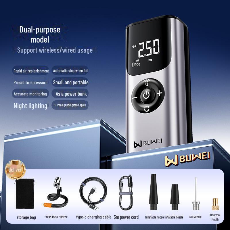 Compacte Draadloze Luchtpomp voor Fietsen, Auto's en Motorfietsen