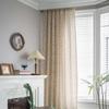 American Style Cotton Linen Printed Beige Floral Tassel Window Curtain Semi-shading Drapes Living Room Bedroom Kitchen Drapes