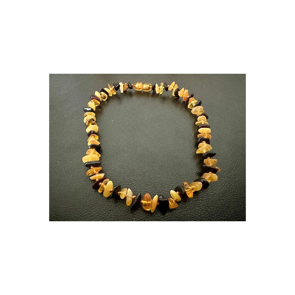 Colier certificat pentru bebeluși cu picătură de chihlimbar