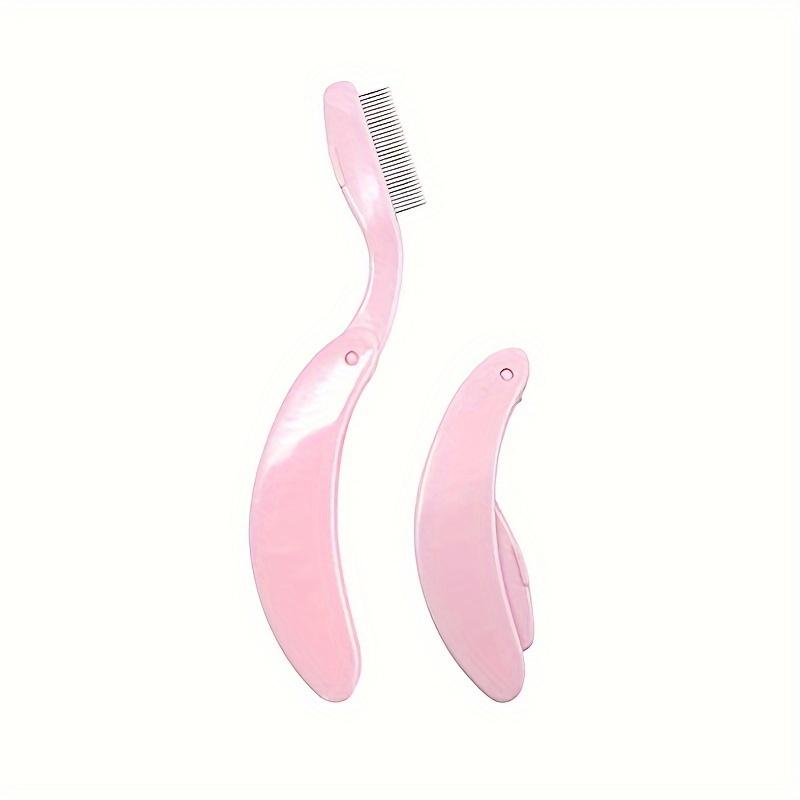 

1/2 pcs Folding Eyelash Comb, Stainless Steel Metal Teeth Eyebrow Separator Comb Lash and Brow Makeup Applicator Brush Professio