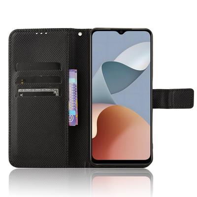 Pre ZTE Blade A34 Kožené puzdro Peňaženka Kryt telefónu Diamond Texture