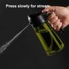 Pulverizador de aceite 2 en 1 de vidrio oscuro, dispensador de aceite de oliva, pulverizador de aceite negro resistente a la luz para cocinar ensaladas y barbacoas, herramientas para barbacoa.
