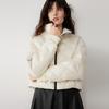 ELLE Basic Duck Down Design Casual Loose Versatile Stand Collar Long Sleeve Short Down Jacket Women outerwear EY52142