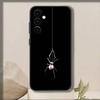 Grey white spider   Phone Case For Samsung Galaxy A73,A72,A71,A70,A53,A52,A51,Soft Silicone Black Cover