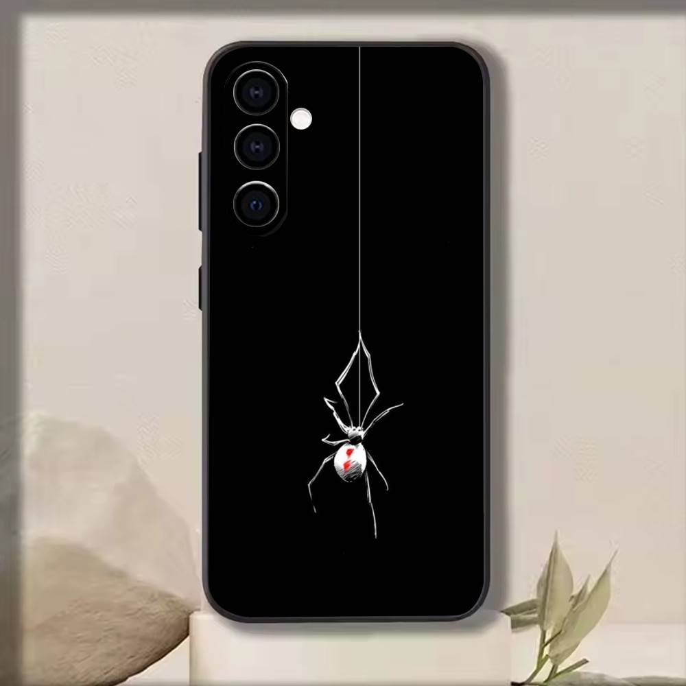 Grey white spider   Phone Case For Samsung Galaxy A73,A72,A71,A70,A53,A52,A51,Soft Silicone Black Cover
