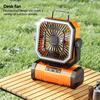 Camping Ceiling Fan 20000Mah Rechargeable Camping Circulator with Light and Remote Control Cool Air Circulation Camping Fan