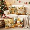 Plush Christmas Pillow Cover Soft Xmas Tree Pillowslip Elk Santa Pillow Cover  Living Room