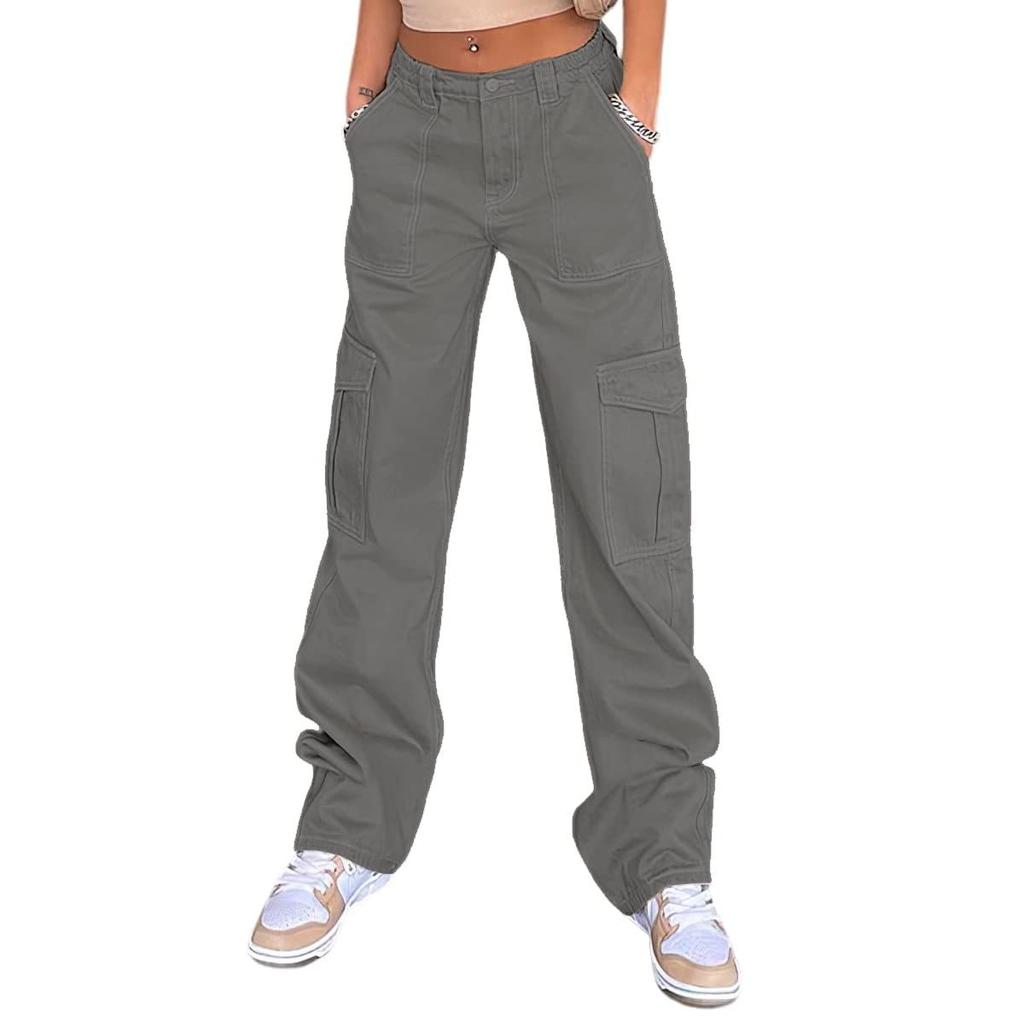 Ladies' Daily New Seasonal Commuting Business Leisure Pants With Pockets Made Of Pure Cotton And Comfortable Fit
