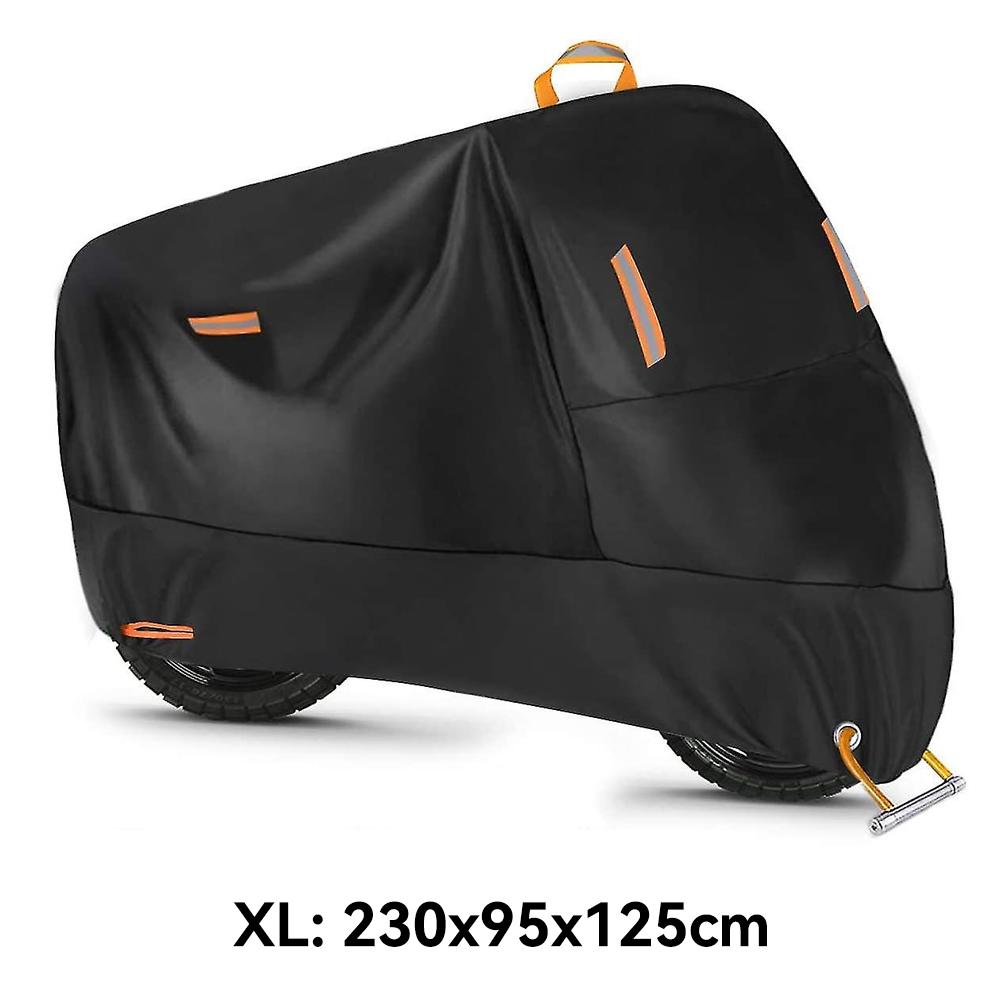 Motorcycle Cover Outdoor Waterproof Motorcycle Tarpaulin 210D Thickened Polyester UV Protective Cover for Motorcycle Scooters