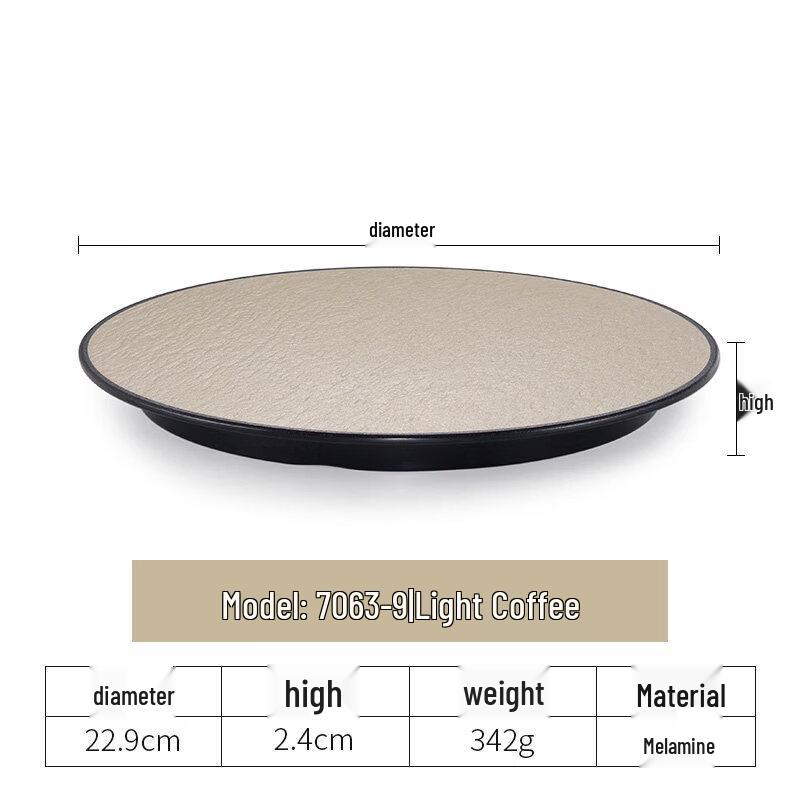 Japanese Style Melamine Flat Round Plate Set