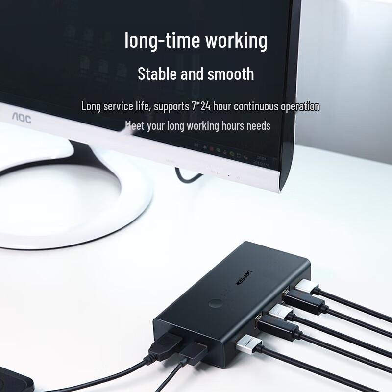 Ugreen HDMI 2.0 KVM Switch 2 In 1 Out with USB Sharing