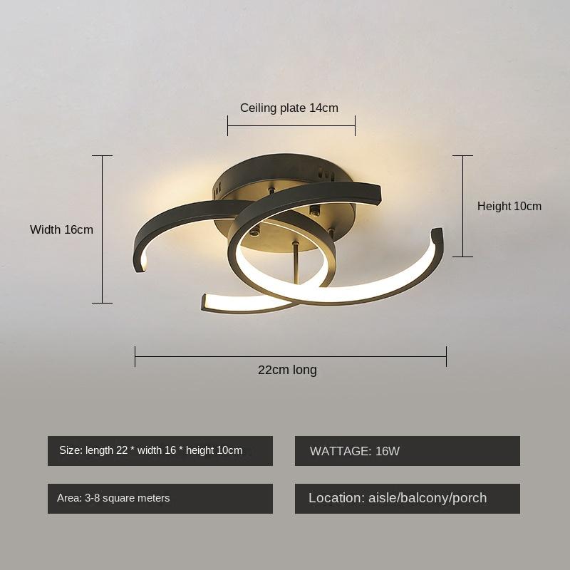 Modern minimalist corridor lights, LED corridor lights, creative entry, entrance hall, dressing room, exposed ceiling lights