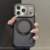 Electric pattern carbon brazing is suitable for Apple 11promax mobile phone case 111 rotating round magnetic suction bracket iPhone11.