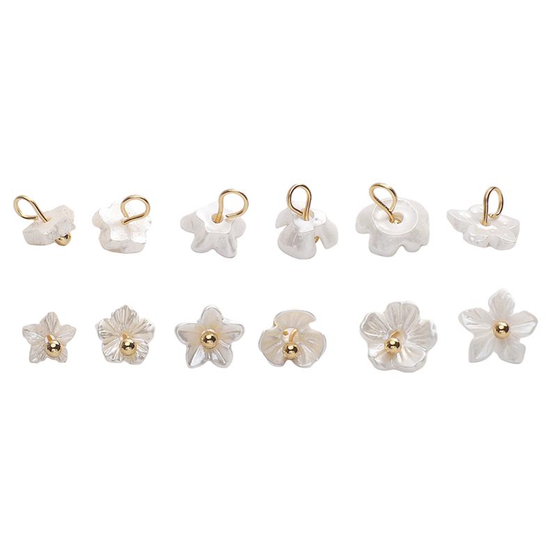 5Pcs Resin Mini Flower Pendant Charms for Necklace Bracelet DIY Jewelry Craft Making