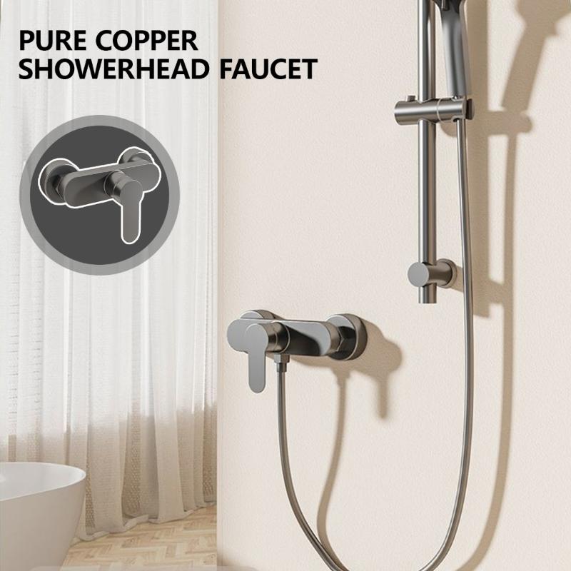 Robinet de douche mural moderne à poignée unique en laiton Mitigeur de bain à levier unique Mitigeur de douche mural pour la maison