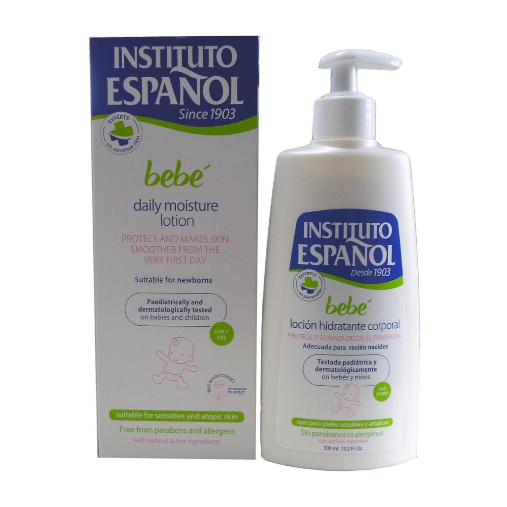 Instituto Espanol Baby Feuchtigkeitsspendende Körperlotion für Neugeborene, empfindliche Haut, ohne Allergene, 300 ml