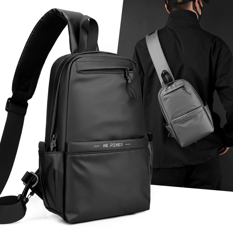 Men Waterproof Nylon Large Capacity Chest Bag Outdoor Travel Crossbody Bag High Quality Casual Shoulder Sling Daypack