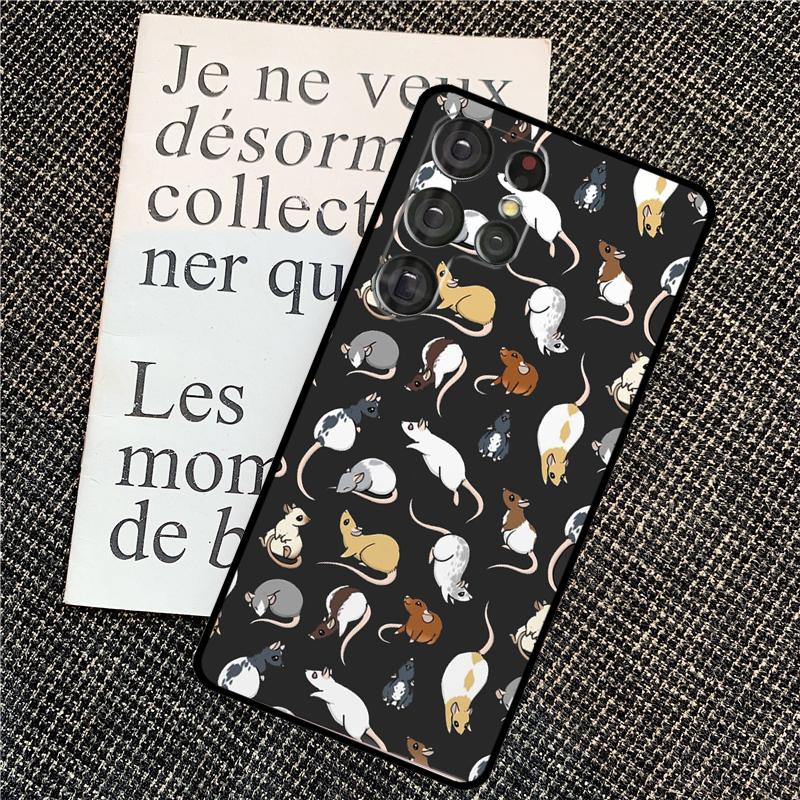 Mouse Rat For Samsung Galaxy S24 S23 Ultra S22 S20 S21 FE S8 S9 S10 Note 10 Plus 20 Ultra Phone Case