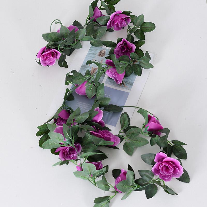 Simulated Rose Winter Jasmine Cherry Blossom Artificial Vine Decoration For