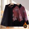 Autumn and Winter Coat Fleece Thickened Thermal Top Women's Old Lady Clothes Stand Winter