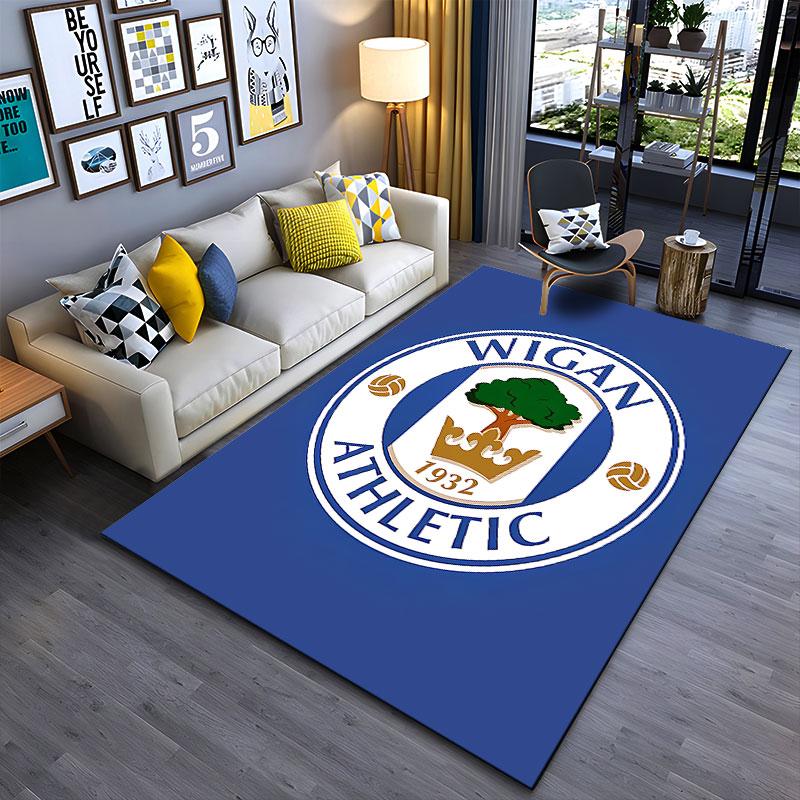 Wigan Athletic Logo Carpet suitable as a non-slip mat for the living room or bedroom sofa