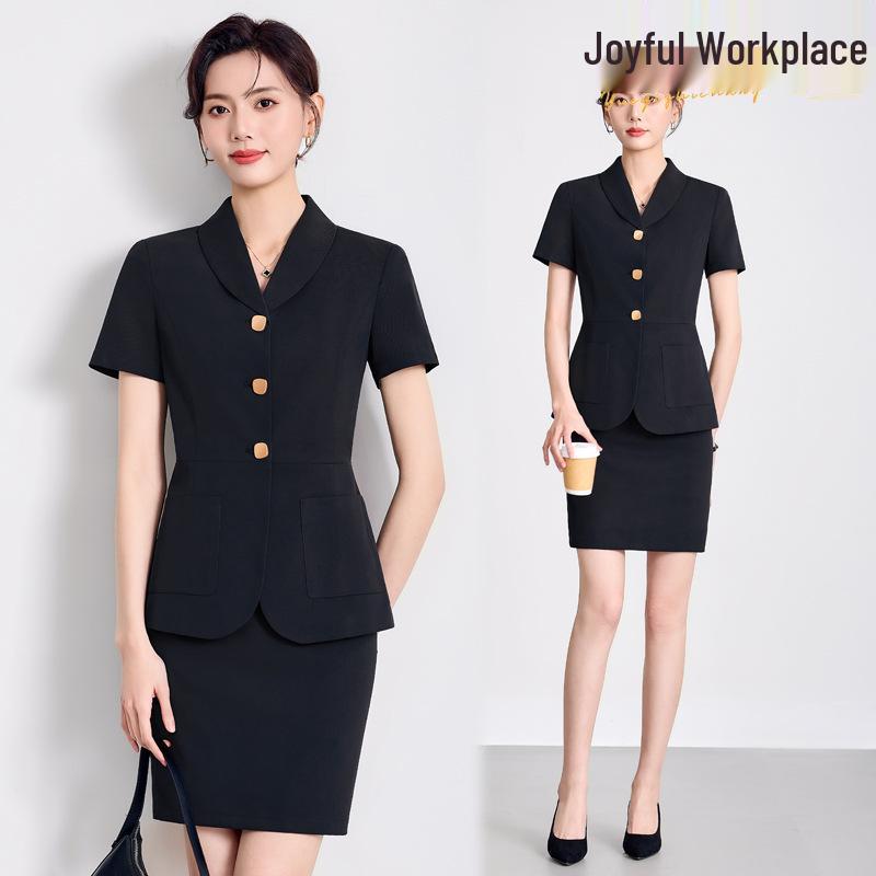 

Elegant Women s Summer Formal Workwear Reception Skirt Suit S