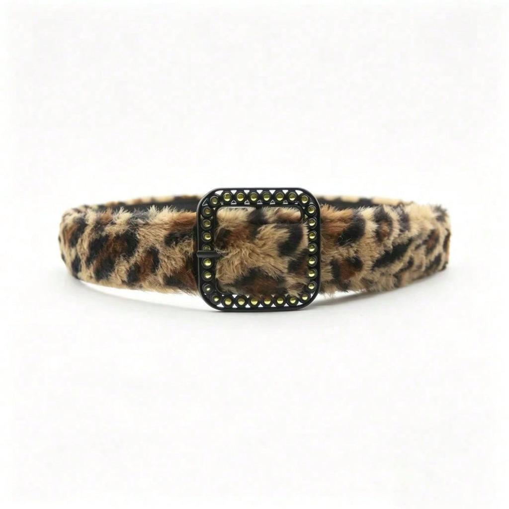Spicy Plush Leopard Print Niche Hip-hop Street Accessory Belt