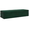 Folding Sofa Bed 180 x 67 x 45 cm Dark Green