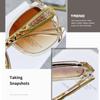 New Ladies Sunglasses Trend Toad Mirror Fashion Large Frame Sunglasses Vacation Retro Sunglasses
