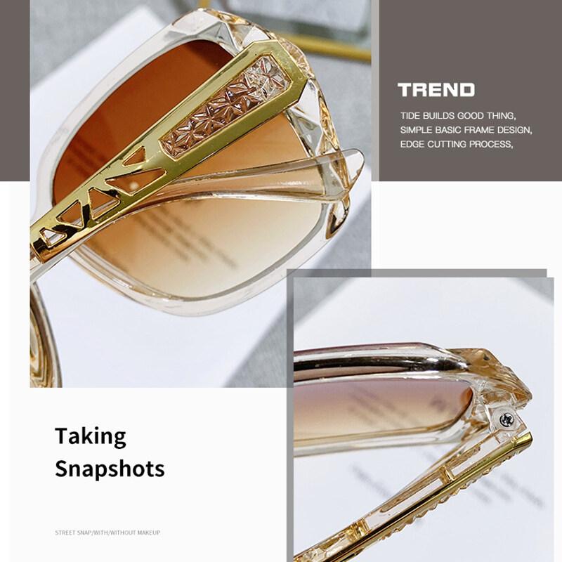 New Ladies Sunglasses Trend Toad Mirror Fashion Large Frame Sunglasses Vacation Retro Sunglasses