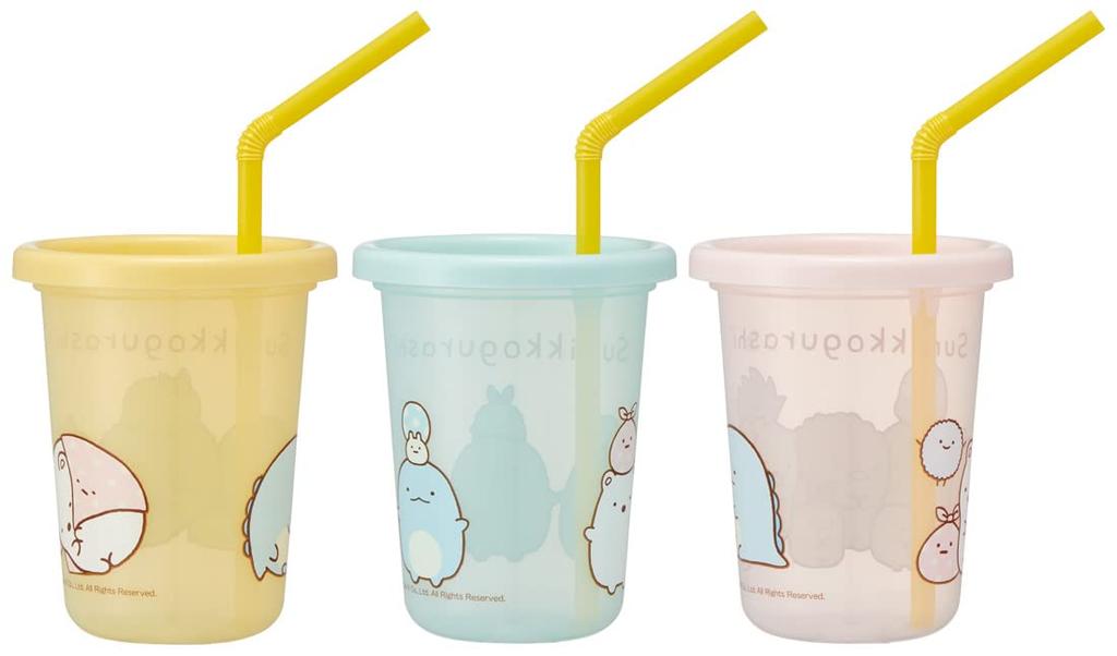 Skater 230ml Tumbler with Sumikko Made in Japan SIH2ST-A Straw, 3-Pack, Gurashi,